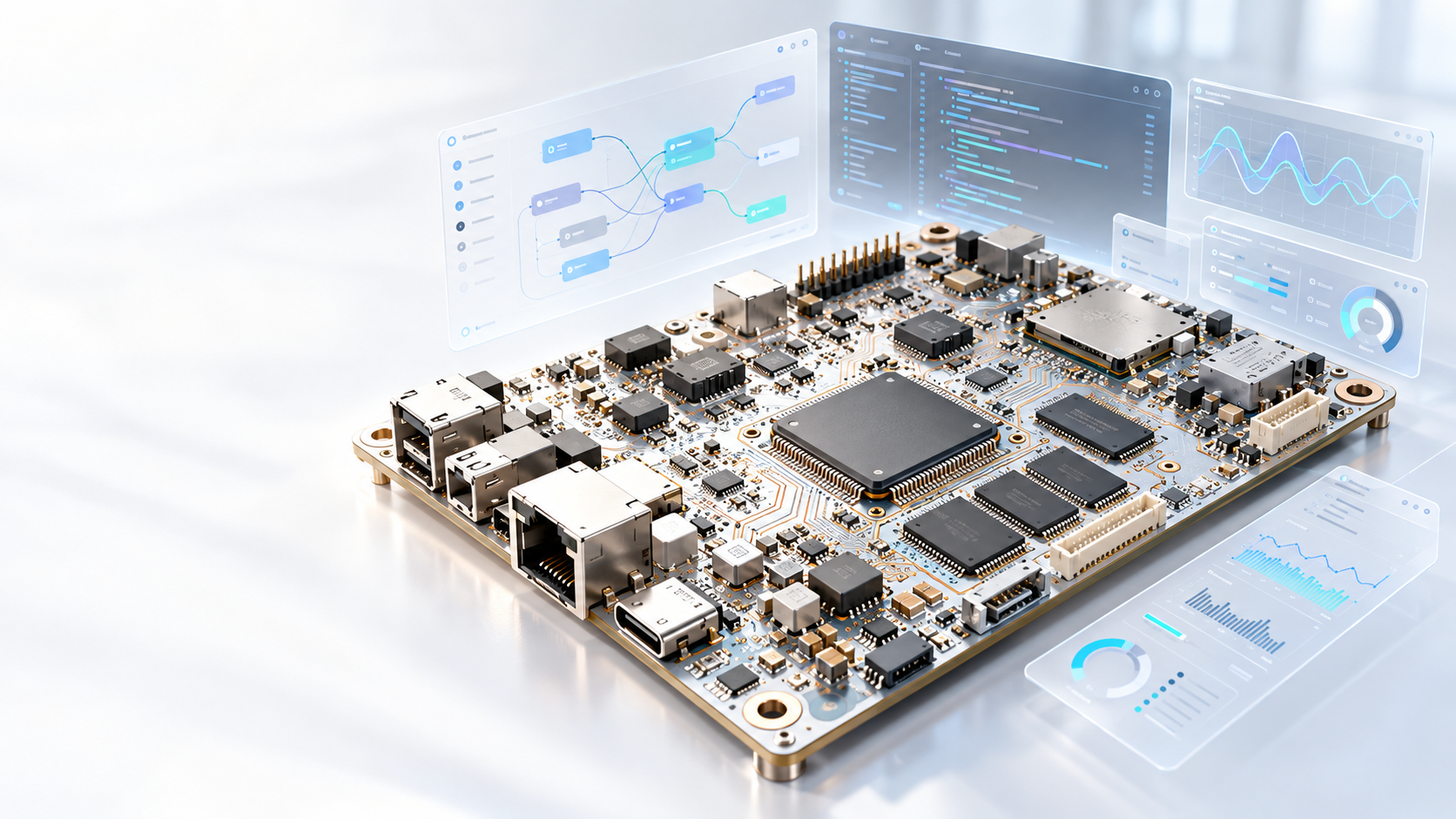 Placa eletrônica e módulo de controle desenvolvidos pela Sync-OS